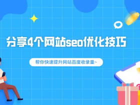 分享4个网站seo优化技巧,帮你快速提升网站百度收录量